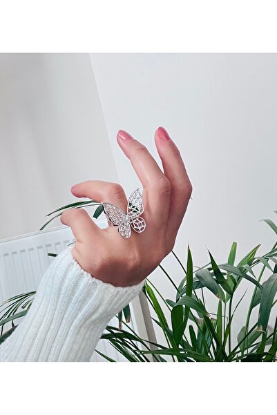 RM Bijuteri Princess Model Large Size Butterfly Adjustable Ring