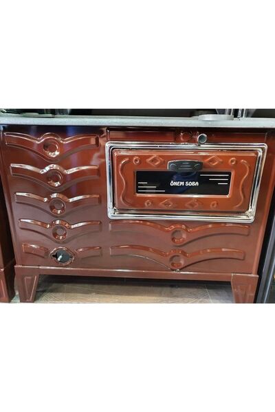 Önem Arısoy Emaye Kuzine Fırınlı Kovalı Uyuyan Soba Önden Havalı