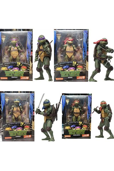 Choice 4pcs Ninja Turtle Anime Action Figure, Neca 1990 Film Version, Edição Limitada, Estátua De Pvc, Pres