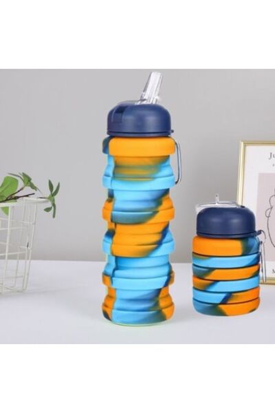 Livava Orange Silicone Foldable Straw Drinker 23X7