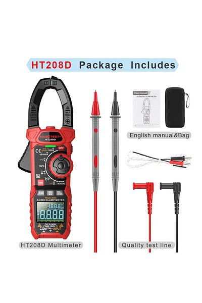 Choice Ht208d Ht208a/d Amp Meter Clamp Ac/dc,1000a True Rms Multimeter Tester,6000 Counts,with Temperature,