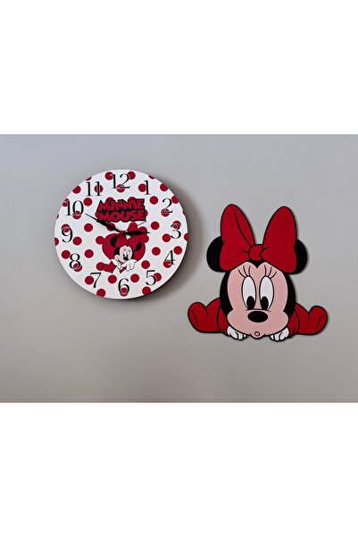 UViolets Dekoratif Ahşap Baskılı Minnie Mouse ( Mini Fare ) Baby Minnie Akses...