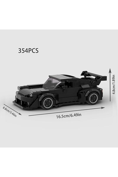 Choice M10448 Technical Black Car Speed Champion Sports Racing City Vehicle Racer Moc Building Blocks Super