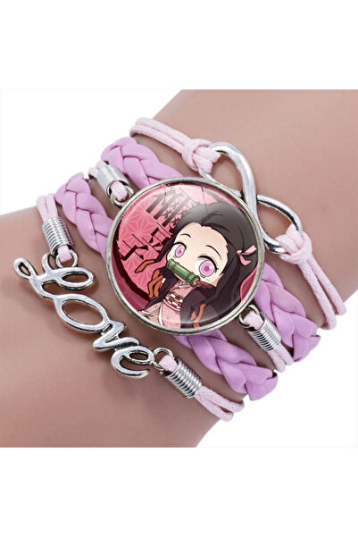 Choice سوار مضفر من أنيمي قاتل الشياطين نيزوكو، سوار للزوجين على شكل شخصية كا...