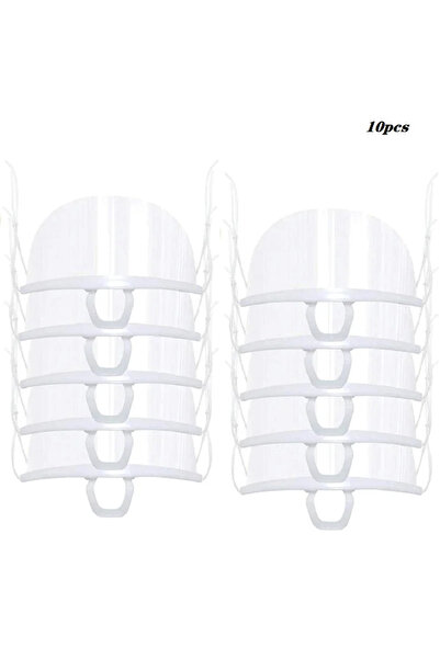 Choice ١٠ قطع من الكمامات الشفافة الدائمة المضادة للضباب، مناسبة لتقديم الطعام في الفنادق والمطاعم والمطابخ.