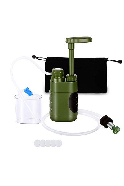 Choice green Outdoor Water Filter Straw Water Filtration System Water Purifier for Family Preparedness Camp
