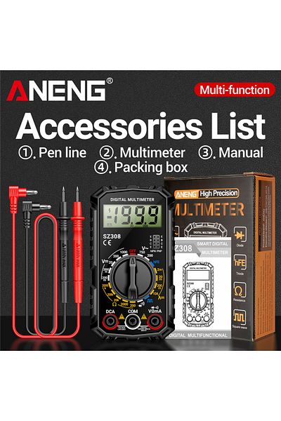 ANENG Black Sz308 Multimeter 1999 Count Digital Multimeter Ac/dc High-precision Multi-function Volt