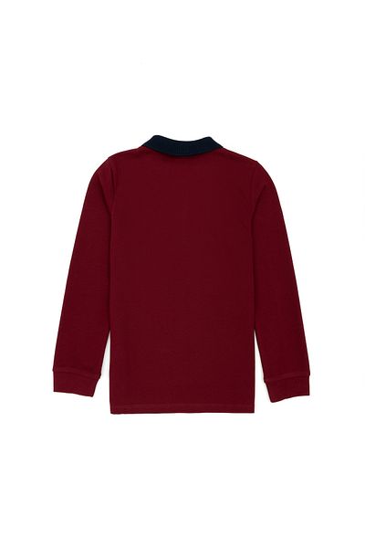 U.S. Polo Assn. Boy's Polo Collar Sweatshirt - Cherry 50276085 -Vr223