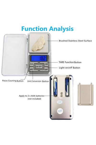 Choice1 300gx0.01g Mini Scale 500g/300g/200g/100g X 0.01g /0.1g Accuracy Electronic Digital Precision Jewelr
