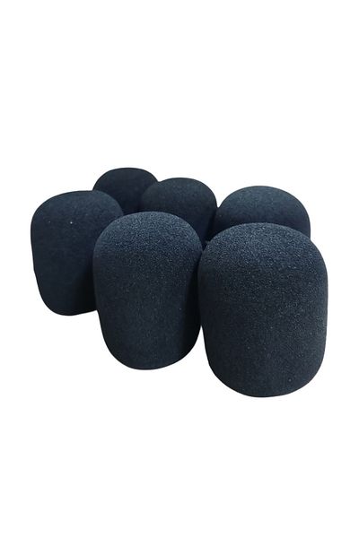 Choice Black 6pcs Microphone Cover High Density Mic Windscreen Sponge Foam For Most Standard Microphones