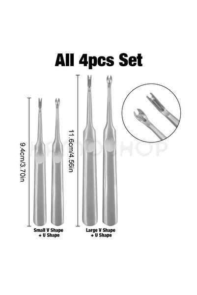 Choice1 جميع أدوات الجلود ذات الأربع قطع على شكل حرف U+V، أداة حفر وتقطيع الح...