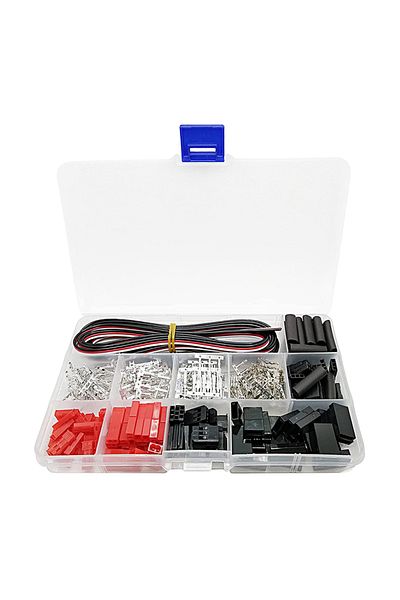 APWIKOGER 400pcs Connector 2/3 Pin Female Male Kit for JR JST SYP Futaba Male Female Jumper Cable Plug for ...