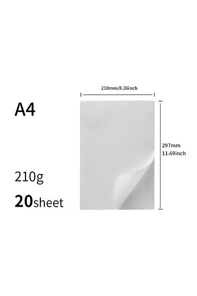 Choice 20sheets A4 Washi Paper Self-adhesive Hand Account Material Sticker Laser Inkjet Printable Transluce