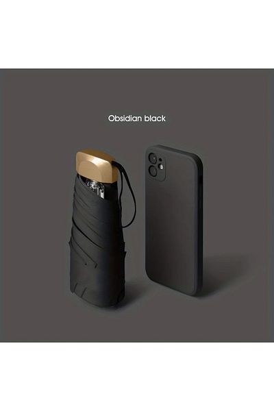 Choice black Xiaomi Outdoor Mini Sun Umbrella UV Protection Ultralight Folding Five-fold Umbrella Sunshade