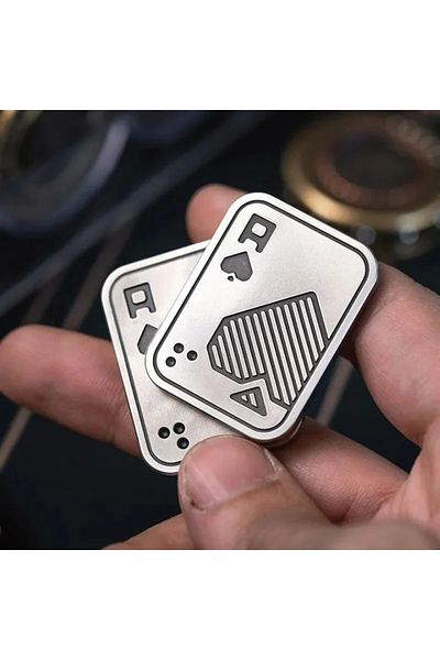 Choice Silver A Fidget Spinner AA KK Fingertip Gyro Solution Pressure Reduction Toy Push Poker Push Card ED