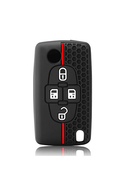 Choice Red Silicone Remote Key Cover Case Car Key For Peugeot 1007 807 For Citroen C8 4 Buttons Folding Fli