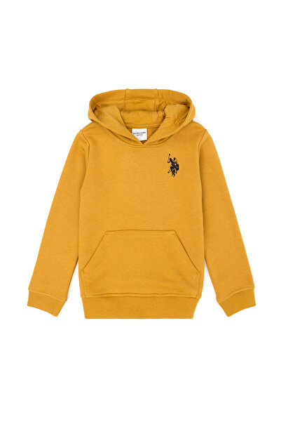 U.S. Polo Assn. Çocuk Hardal Basic Kapüşonlu Sweatshirt 50276086-VR072