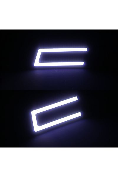 Choice 2pcs U-led-drl Nlpearl 1pair U Shape Bright Led Car Light Cob Led Daytime Running Light Auto Bright