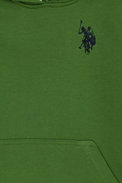 U.S. Polo Assn. Παιδικό φούτερ με πράσινη κουκούλα - 50276086 -VR054