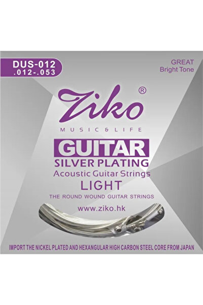 choice2 DUS-012 Ziko Acoustic Guitar Strings Set 010 011 012 Silver Plating 6...