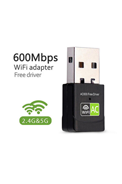 Choice 600m Dual-Band USB Wireless Card 2.4G/5.8G Desktop/Laptop Wifi Adapter (No Driver Needed)
