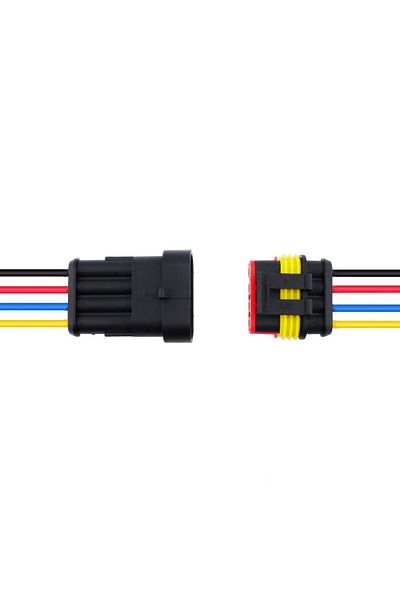 AOKIN 4pin 2/3/4pin 16 Awg Waterproof Wire Connectors Automotive Electrical Connectors Quick Disconnect Wi