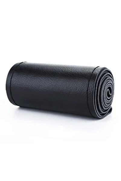 Choice أغطية عجلة قيادة سوداء مصنوعة من الجلد الصناعي الناعم، قابلة للتركيب ا...