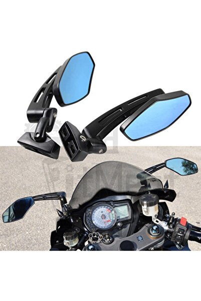 Choice black Motorcycle Mirrors Racing Rearview Side Mirror Aluminum for Suzu...