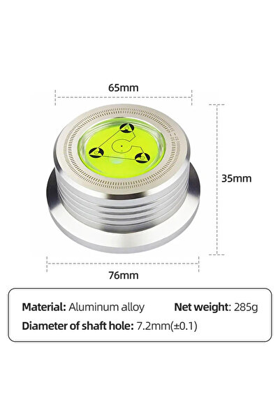 Choice قطعة واحدة فضية اللون TODN 50Hz مثبت قرص LP، مشبك وزن قرص الفينيل لجها...
