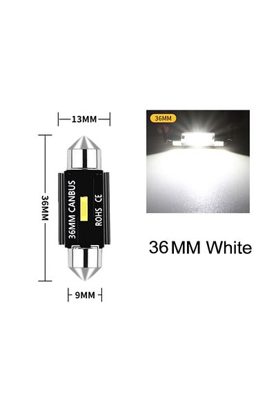 AMSYD 10 قطع 36 مم 10 قطع مصباح إشارة C5w Led Csp 1860 1SMD لمبة Canbus 31 مم 36 مم 39 مم 41 مم مصباح Festoon C10