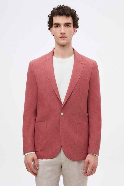 Twn Μπουφάν Dusty Rose Slim Fit Crepe με σχέδιο