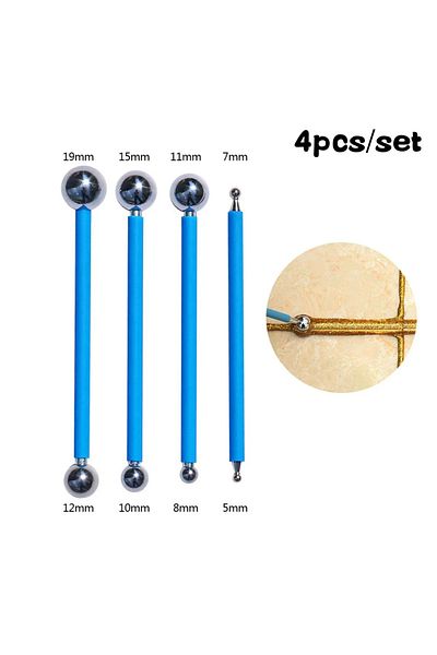 Choice 4pcs 4pcs Dotting Tools Ball Stylus 8 Sizes Diy Stainless Steel Polymer Clay Kits Tile Grout Floor P