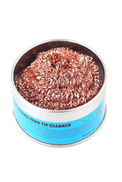 Choice كرة تنظيف إزالة اللحام الذهبية، فلتر شبكي لمكواة اللحام، فوهة تنظيف طرفية، منظف الأسلاك النحاسية