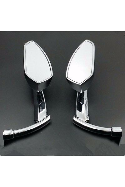 Choice Chrome Universal Motorcycle 8mm 10mm Rearview Side Mirrors For Harley Honda Kawasaki Yamaha Chopper