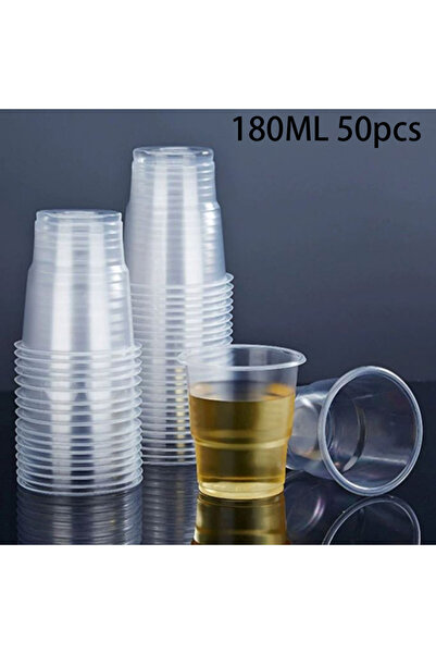 Choice 50PCS Disposable Clear Plastic Cup Outdoor Picnic Birthday Kitchen Party Tableware Party Plastic ...