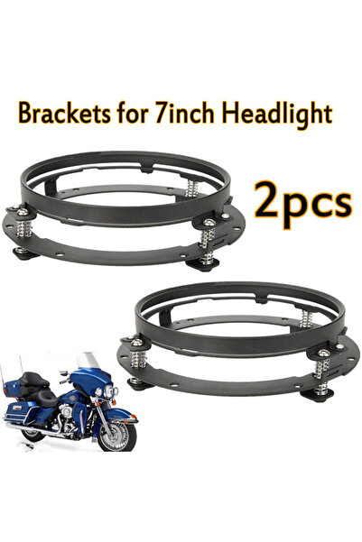 Choice حلقة تثبيت مصباح أمامي LED دائري مقاس 7 بوصات باللون الأسود مكونة من ق...