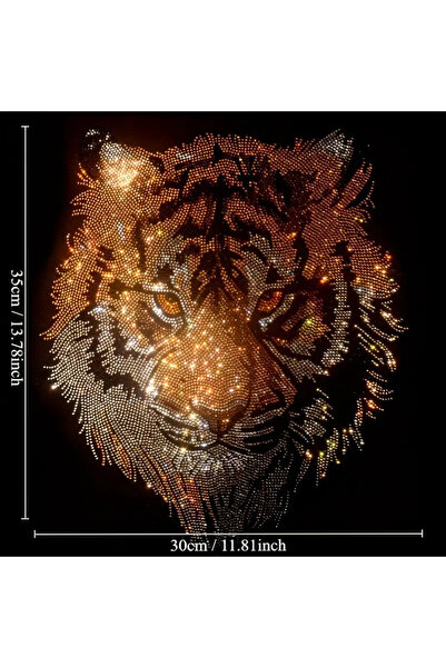 Choice 534 Tiger Head Stamping rhinestone Sticker - Decorative DIY Clothing A...