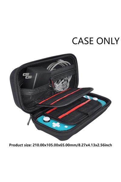 ALLOYSEED Black Travel Handbag Nylon Eva Hard Carrying Storage Case Thickened Scratch-resistant Double Compart