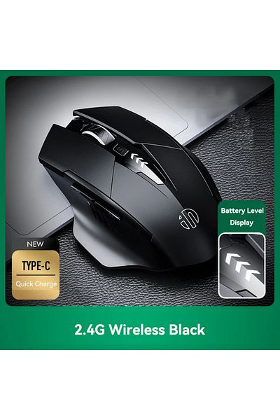 Choice Wireless-Black Bluetooth Compatible Mouse Rechargeable 2.4G INPHIC PM6 Wireless Mouse Office Mute Su