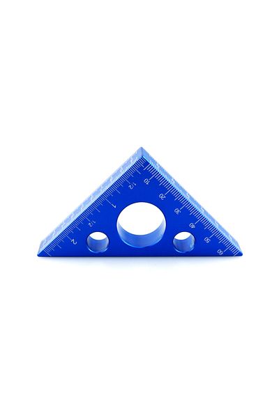 Choice blue Precision angle ruler, triangle ruler, metric inch scale, aluminum alloy right angle ruler, mul
