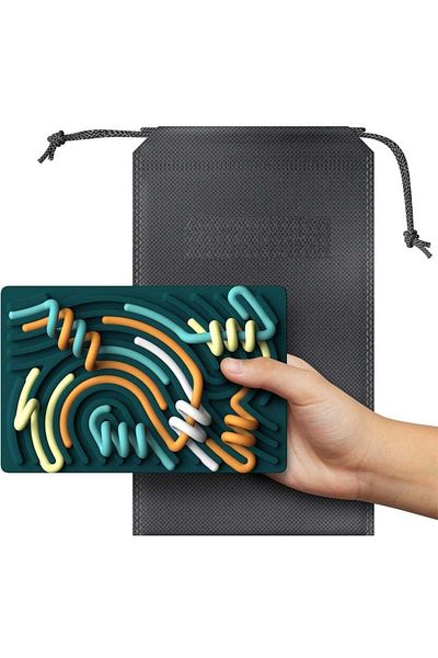 Choice Green Children's Puzzle Silicone Sensory Activity Board Food Grade Bpa Free Decompression Tool