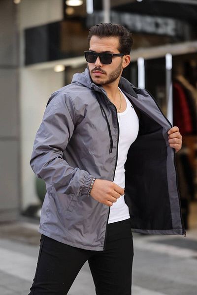YUNED Hooded Raincoat with Zipper