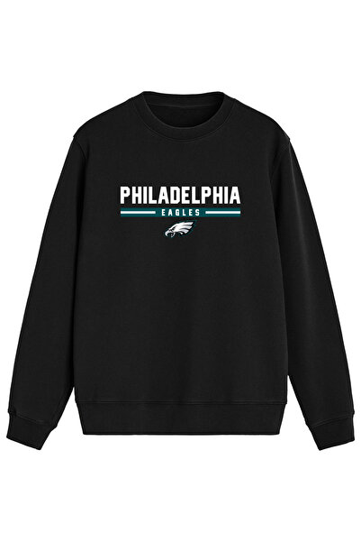 BA Sportswear سويت شيرت Nfl Philadelphia Eagles American Football باللون الأس...