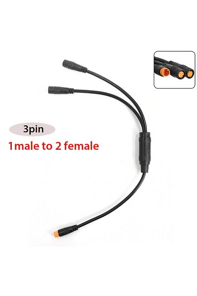 Choice Male To 2 Female E-bike Signal Sensor Waterproof Y Splitter 1t2 Cable 3 Pin Connector For Bafang Bbs