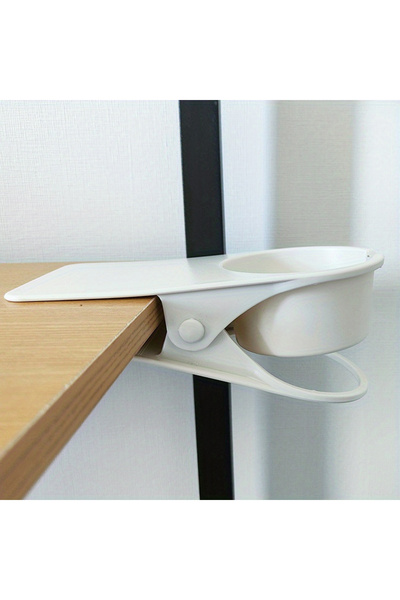 Choice WHITE Creative Water Cup Clip Rack Table Side Cup Holder Clip Office Desktop Supplies Plastic Storag