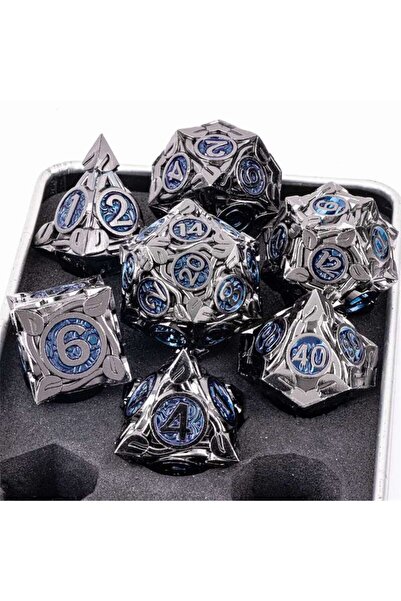 Choice11 مجموعة نرد معدنية ثقيلة متعددة الأوجه TT05 لألعاب تقمص الأدوار Dunge...