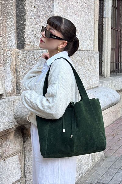 Yuka Atelier Sophia Suede Shopper Bag