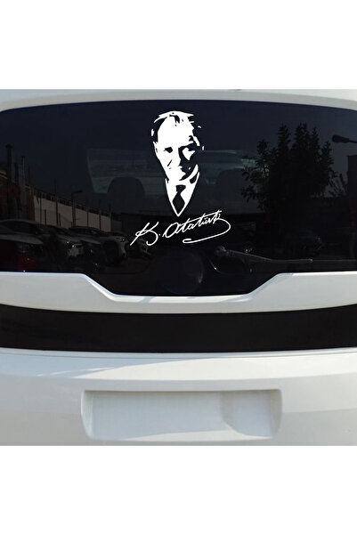 Sönmez Sticker Atatürk İmza Sticker - Atatürk Sticker - Oto Sticker - Araba S...