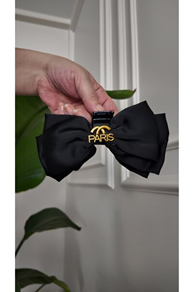 Selen Aksesuar مشبك مزلاج نسائي بفيونكة من قماش الساتان اللامع