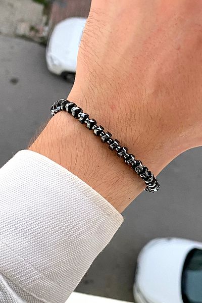 TAKIPORT Luxury Colorfast Men's Steel Bracelet